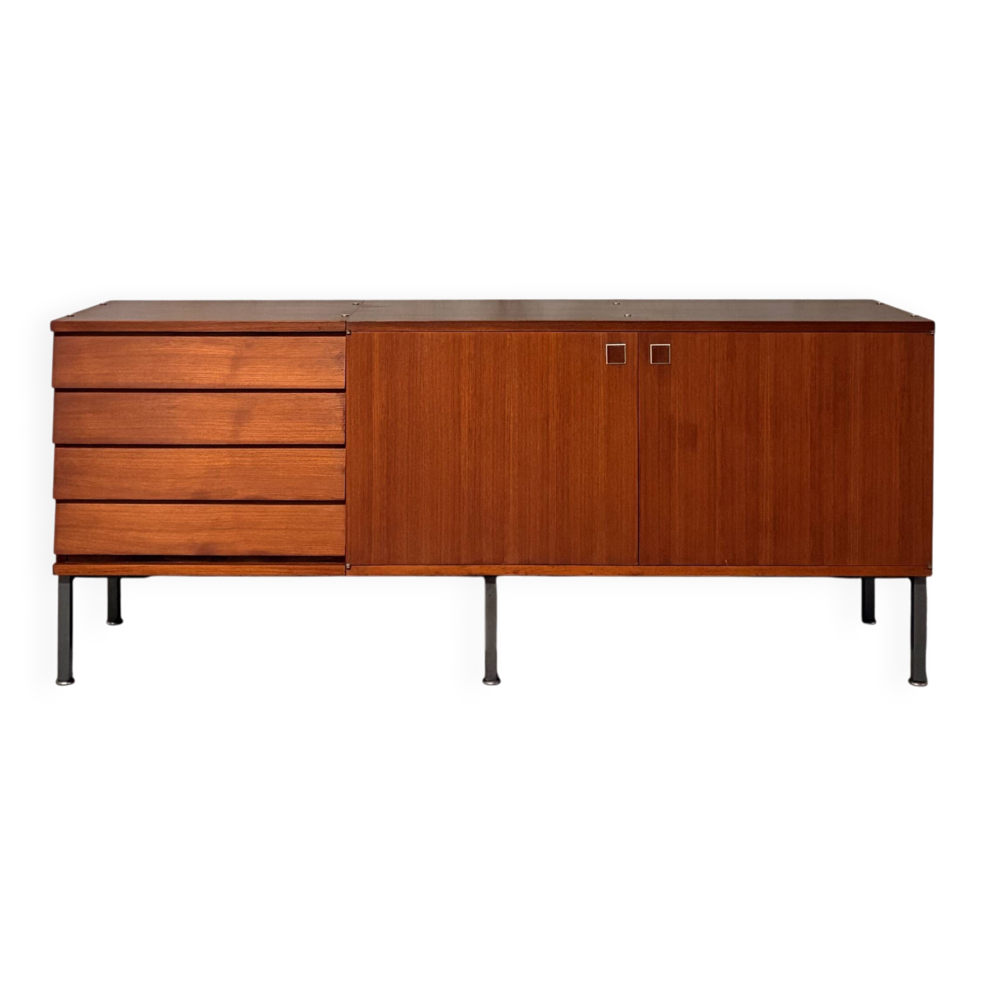Buffet enfilade XL teck Paolozzi Monopoly vintage années 60