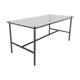 Table basse verre et acier, design Pierre Guariche, édition Steiner vers 1950