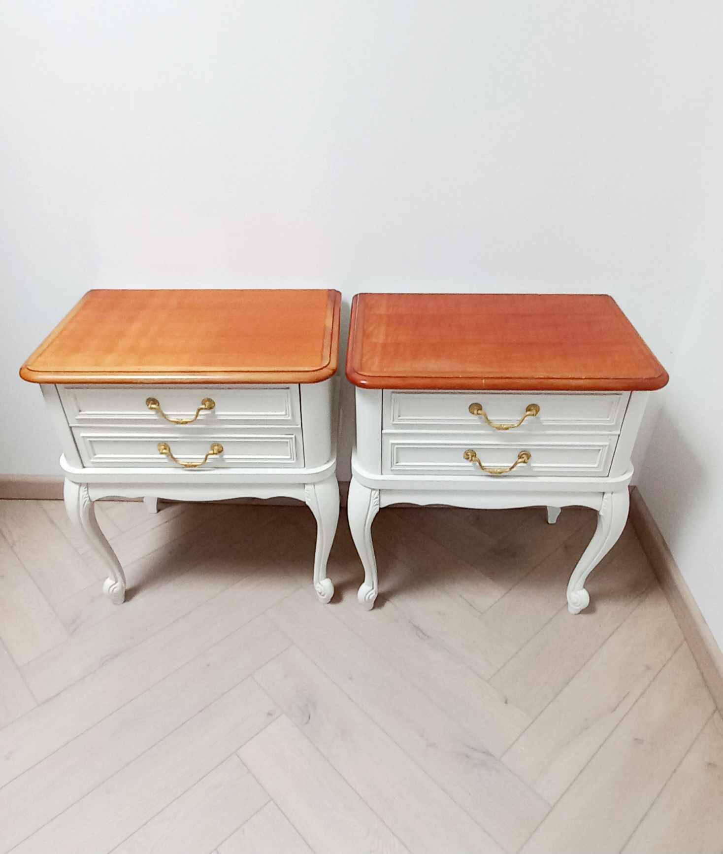Pair of antique bedside tables