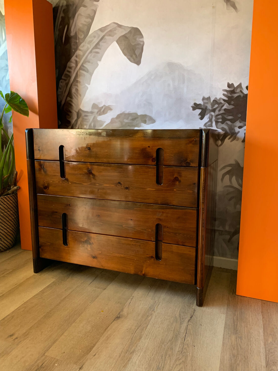 Commode bois années 70