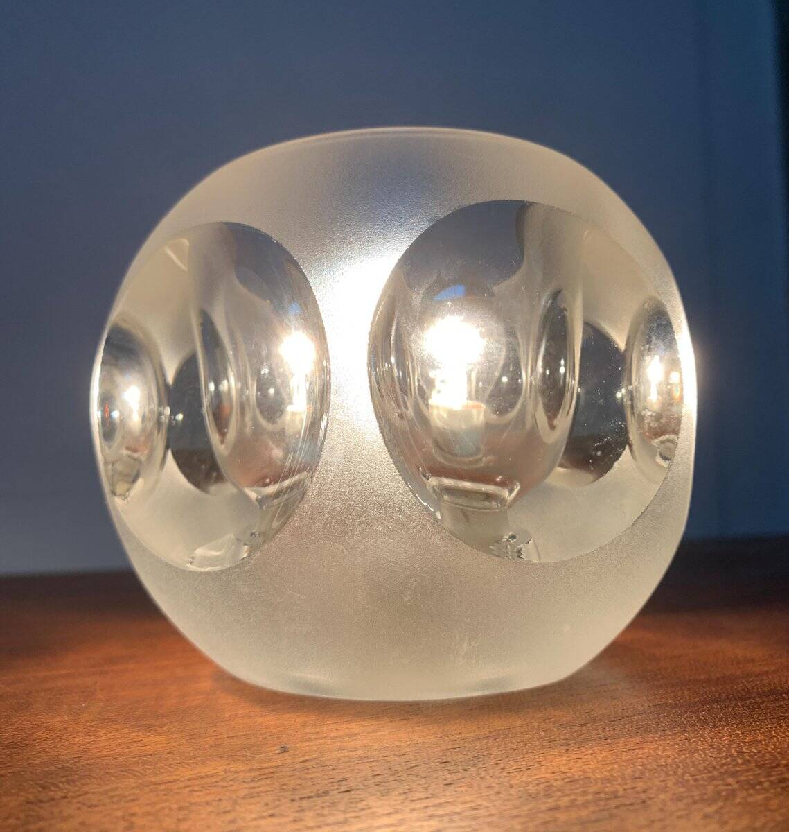 Vintage glass table lamps from Peill & Putzler, set of 2.