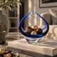 Blown glass bowl coupe Sommerso blue - Murano style 1960