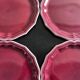 Set of 4 Provençal burgundy plates