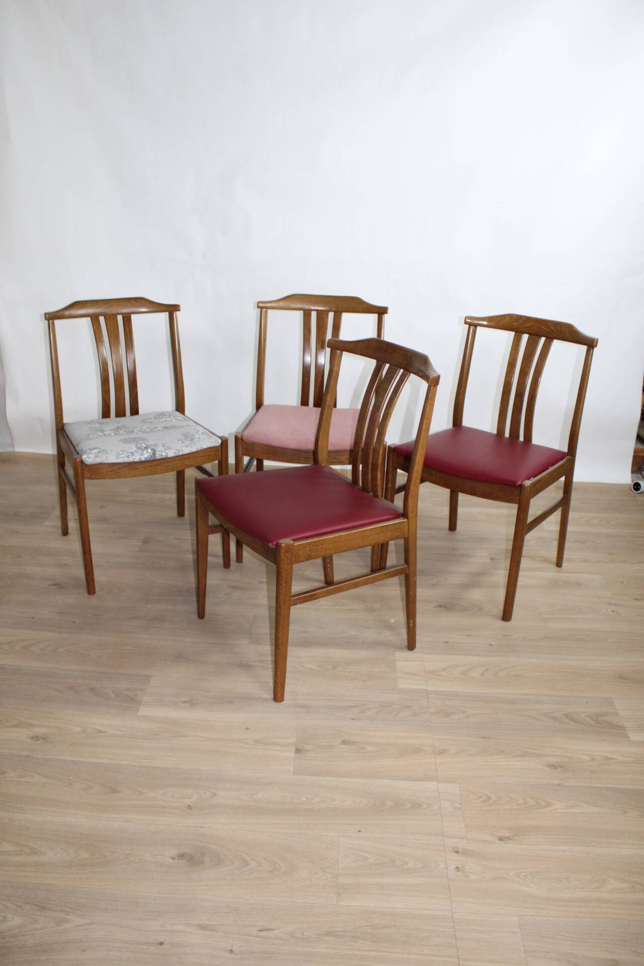 4 scandinavian oak chairs reupphilized to your taste 1950 denmark