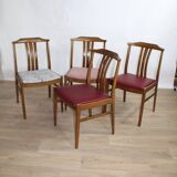 4 scandinavian oak chairs reupphilized to your taste 1950 denmark
