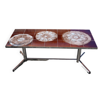 Mid Century Modern Chrome Ceramic Coffee Table-Cocktail Table- Juliette Belarti-70s