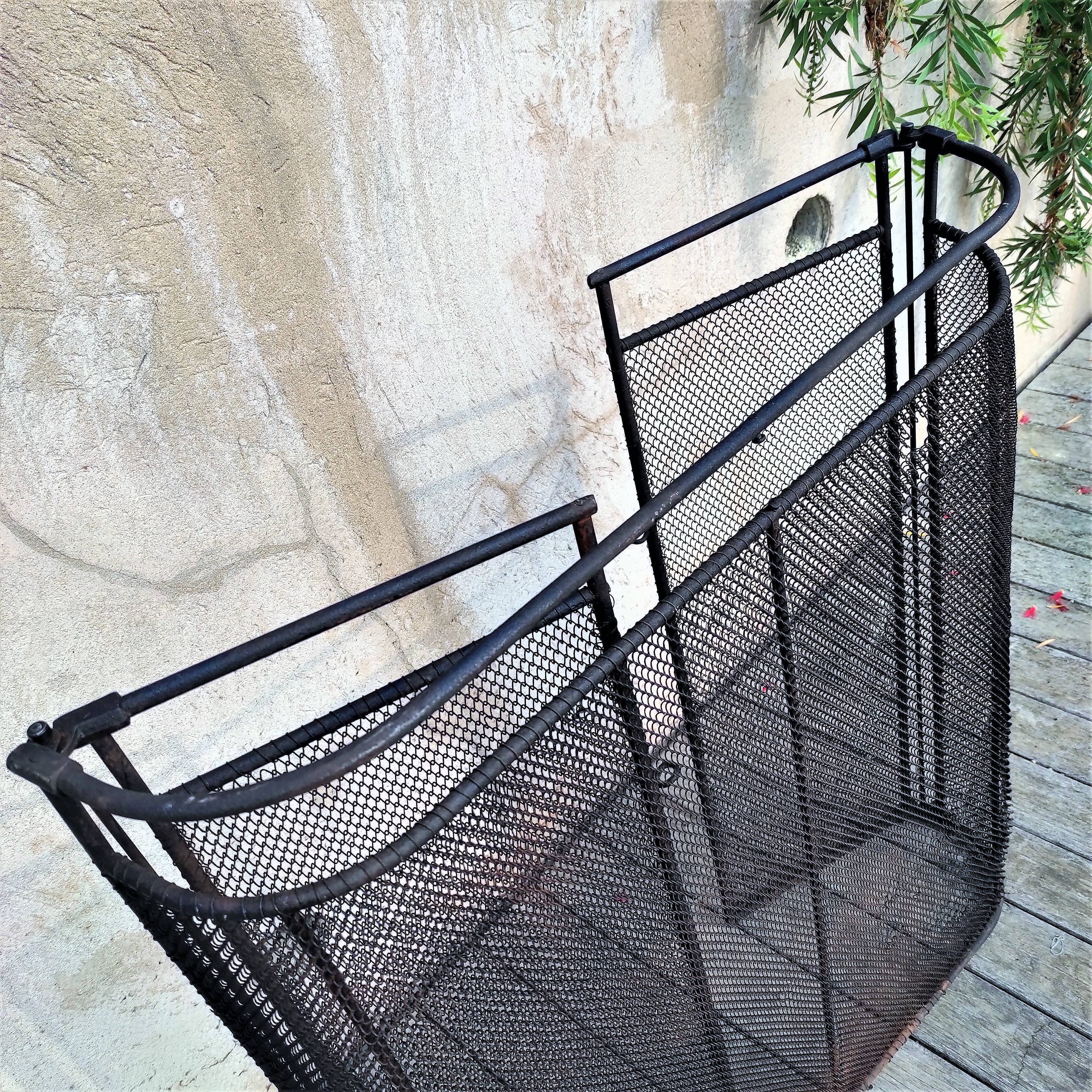 Large old fireplace 3 panels in iron forged height 77 cm