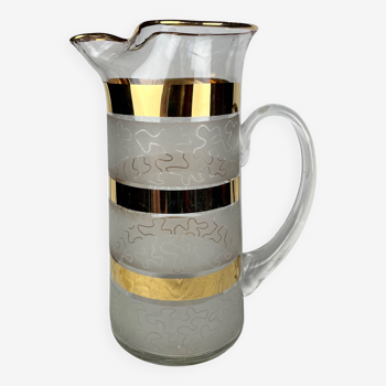 Golden free-form glass pitcher
