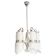 Modernist Murano Glass and Steel Space Age Chandelier, Italy 1960s