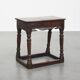 Signed Antique English Oak Joint Stool / Stool from the 17th Century