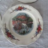 6 plates dessert H.Loux Sarreguemines Obernai