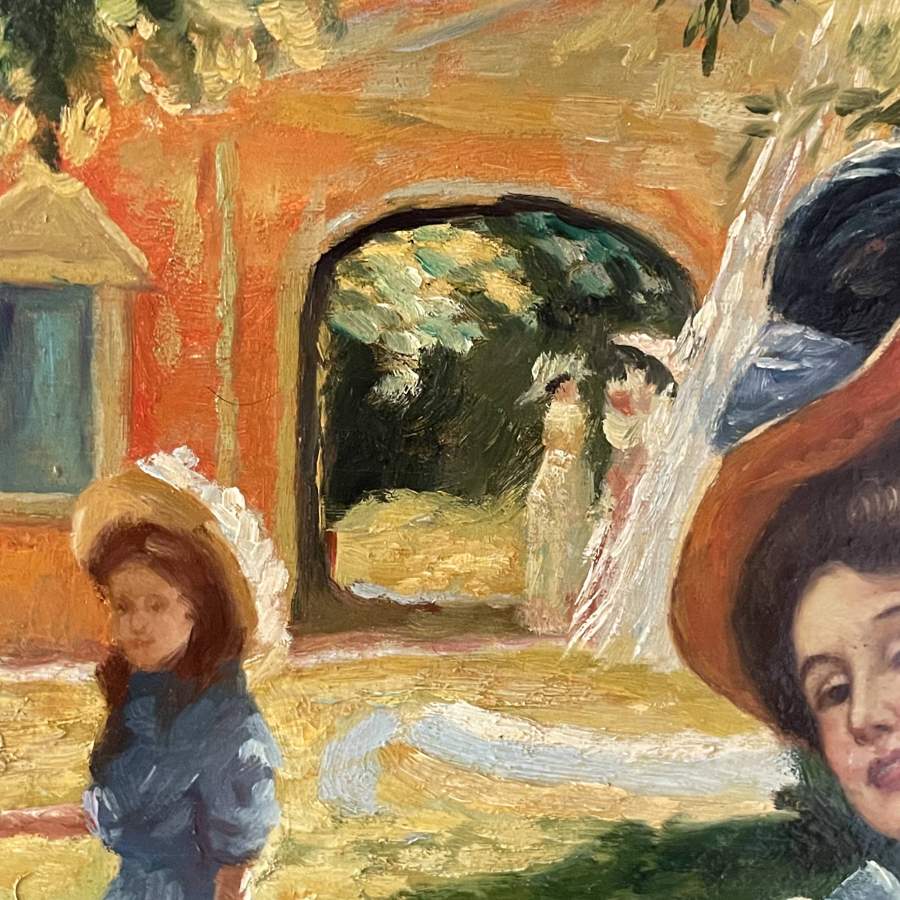 Oil on panel after Oscar Arthur Bluhm 99x73cm