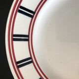 Compotier Basque porcelain red and blue