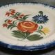 Old plate in auvillar earthenware, floral painting decoration, 19th century