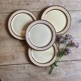 Set of 4 vintage dessert plates from the Longchamp factory