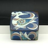 Glazed earthenware box signed nils thorsson / 1960-1970 / perfect condition