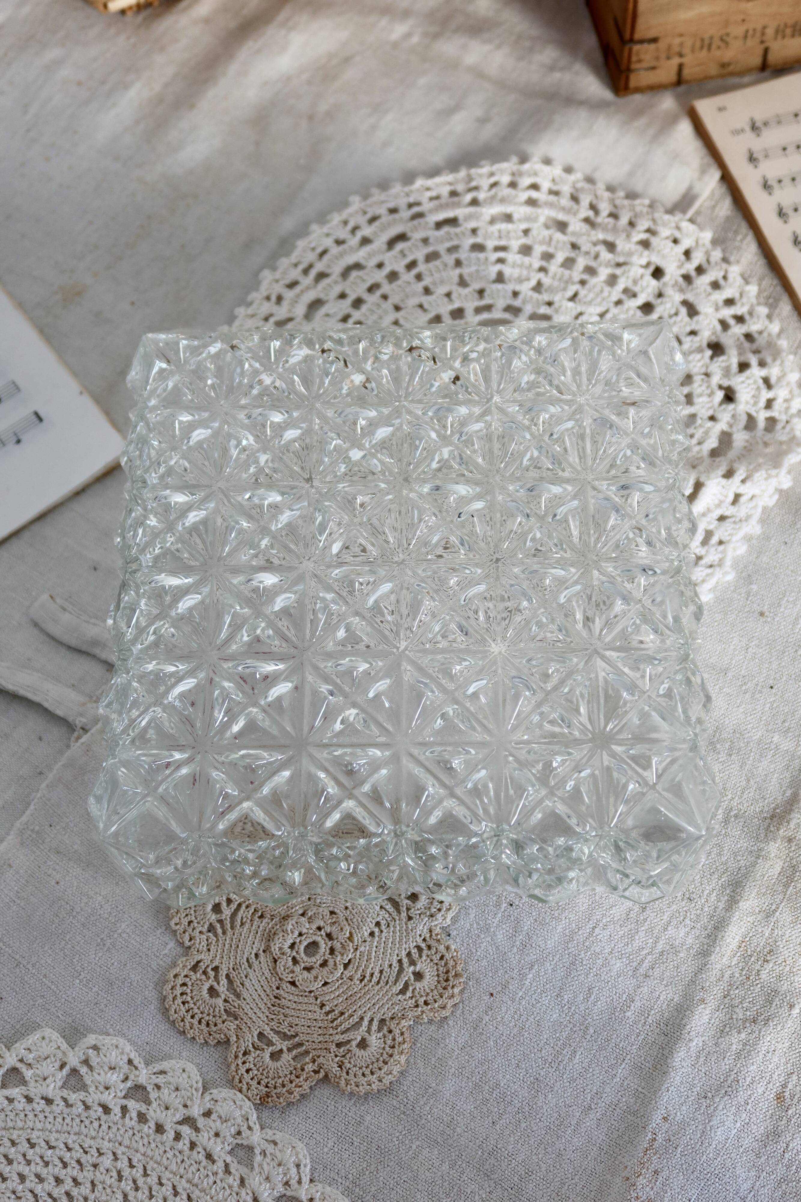 Ceiling light wall lamp minimalist industrial square transparent glass