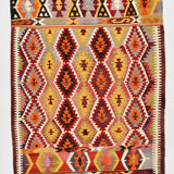 5x7 bold colorful kilim rug, 155x220cm