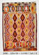5x7 bold colorful kilim rug, 155x220cm
