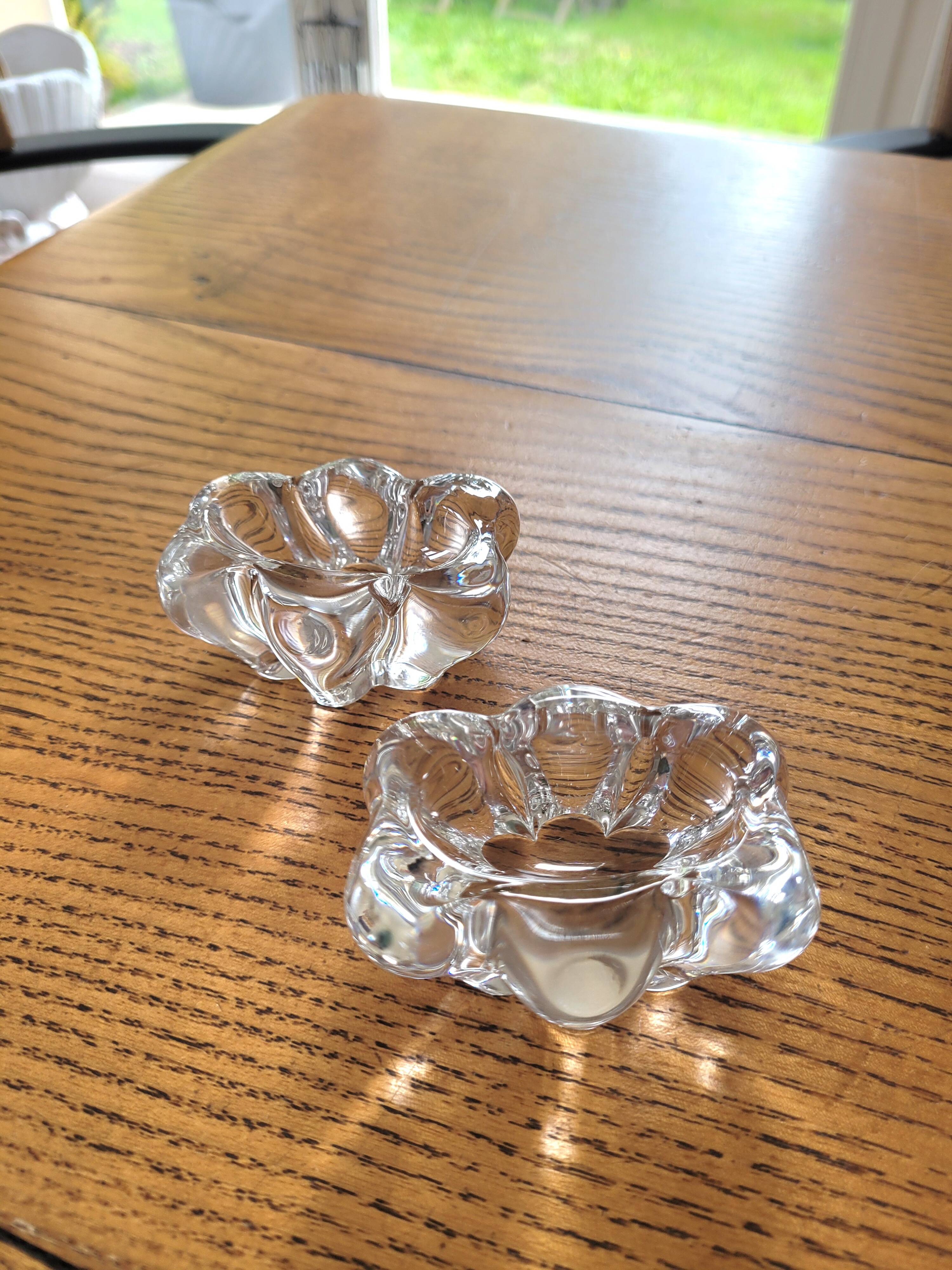 Daum France crystal salt and pepper shakers