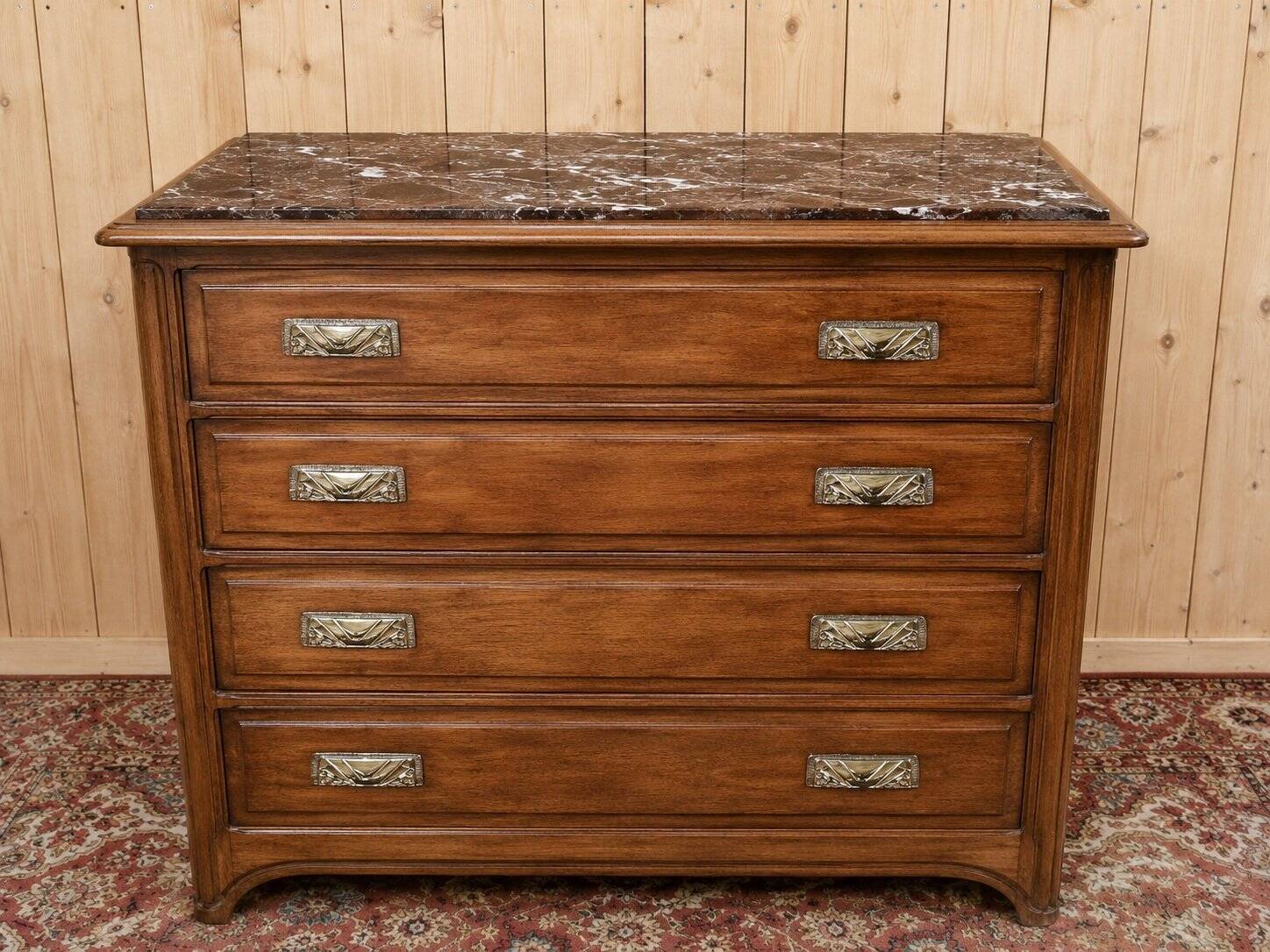 Art Nouveau Commode – Mahogany & Marble – Circa 1900-1910