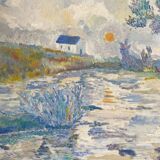 Paysage du XXEME siècle signé