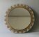 Large round Moroccan mirror in chiseled brass and copper, 1970s-1980s