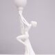 Art Deco White Ceramic naked Woman lamp Globe Italy 1970s