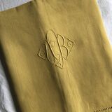 Old Mustard Yellow Linen And Cotton Sheet