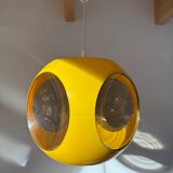Yellow UFO Space Age suspension attributed to Luigi Colani, 1970s.