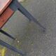 Drop-leaf table with oak top