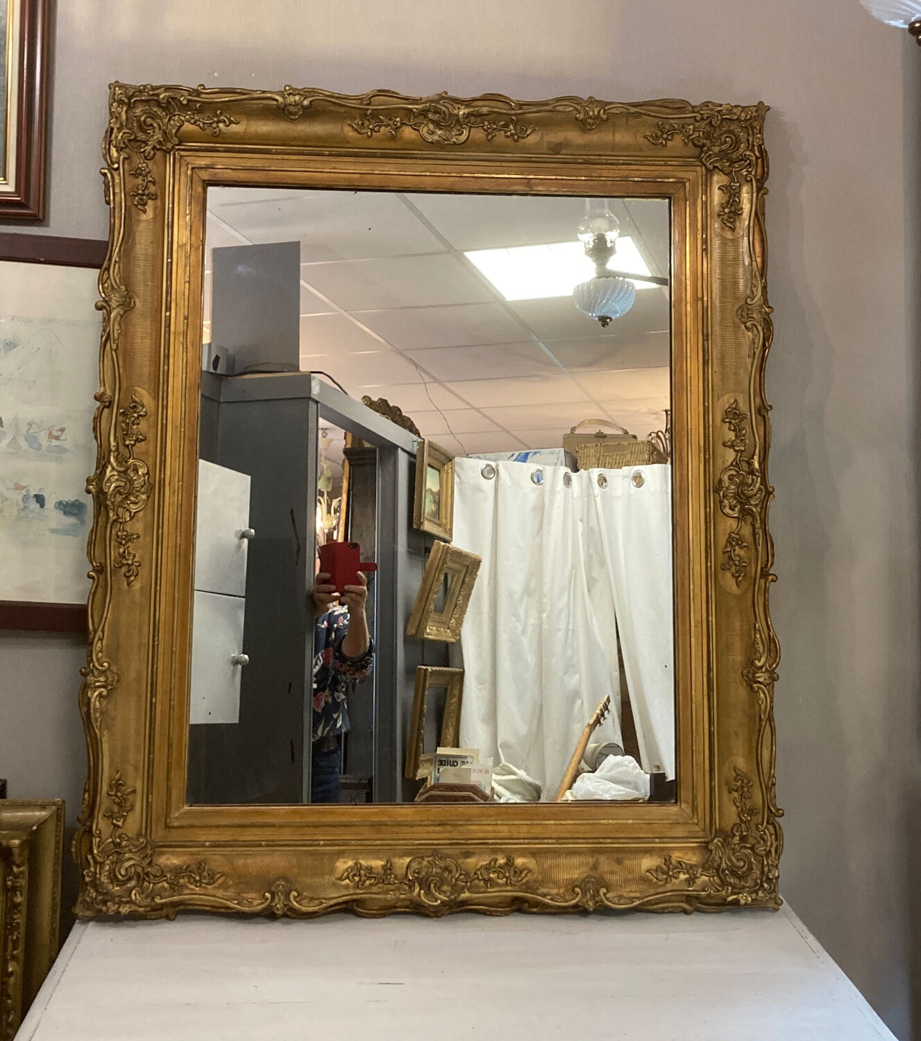 Golden mirror Louis XV 120x100cm