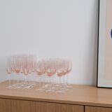 Set of Prosecco glasses, French design, 1970s, made in France