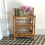 Folding bamboo shelf