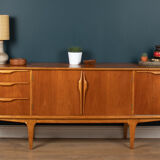 Retro teak 1960s jentique sideboard with folded handles