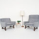 Set of two Dutch design lounge chairs with wenge feet