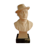 Puccini resin bust, marble base