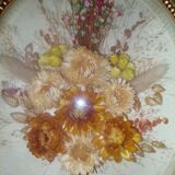 Cadre ovale bombé fleurs séchées occasion