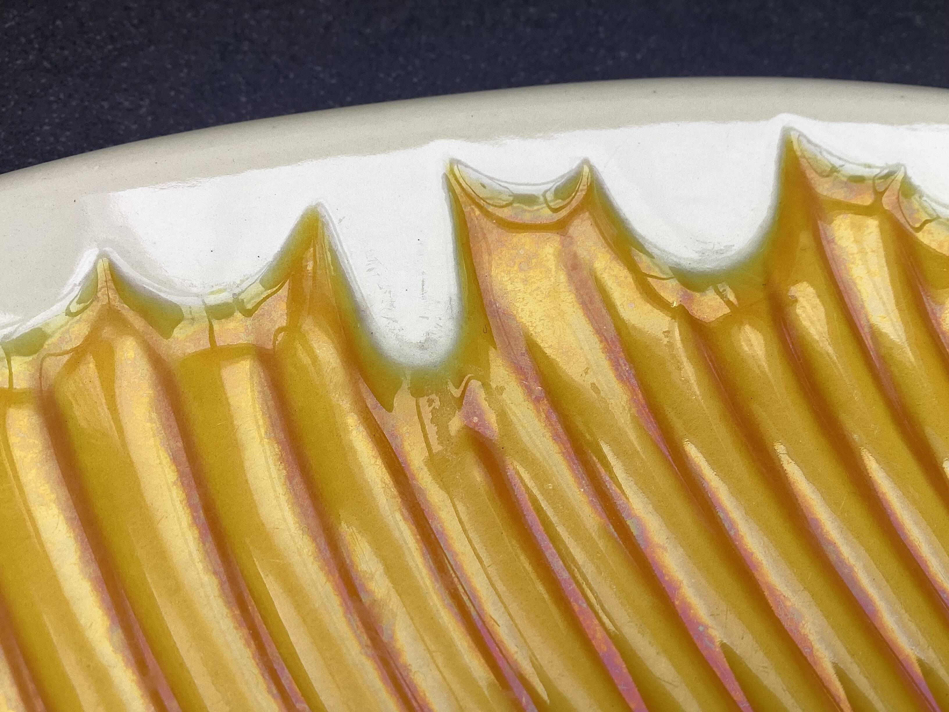 Ceramic cheese plate or platter by Verceram, 1950s-60s.