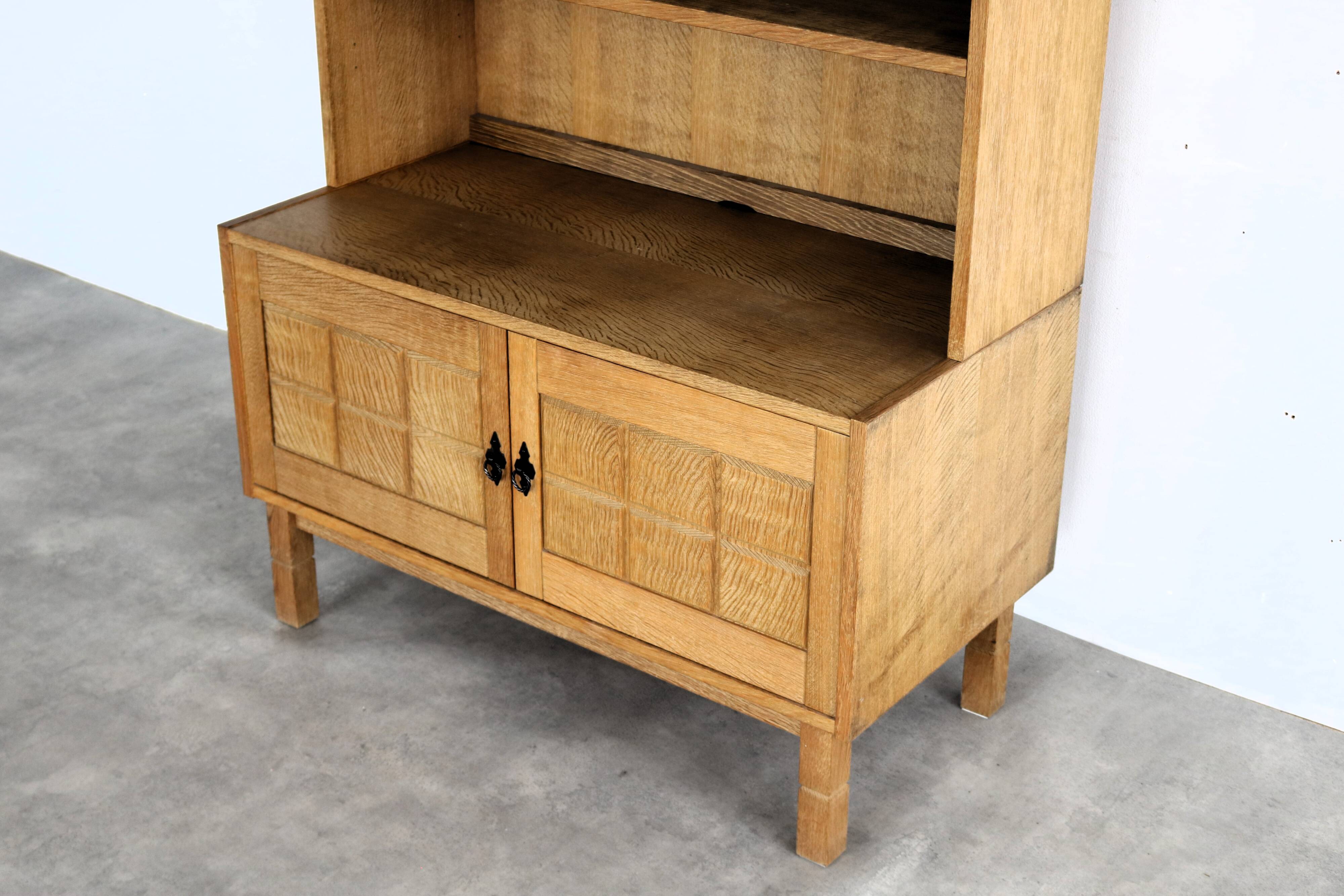 brutalist bookcase | wall cabinet | oak | 60s | Danish (2)