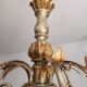 Antique gilded silver chandelier Florentine Rococo Louis XV Italy