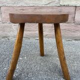 Rustic stool 1940 brutalist wooden