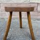 Rustic stool 1940 brutalist wooden