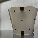 Vintage 1950 wall light in perspex and brass