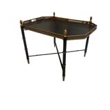 Coffee table on foot with removable sheet metal top