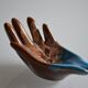 Ceramic pocket tray in the shape of a hand Vallauris France 1970