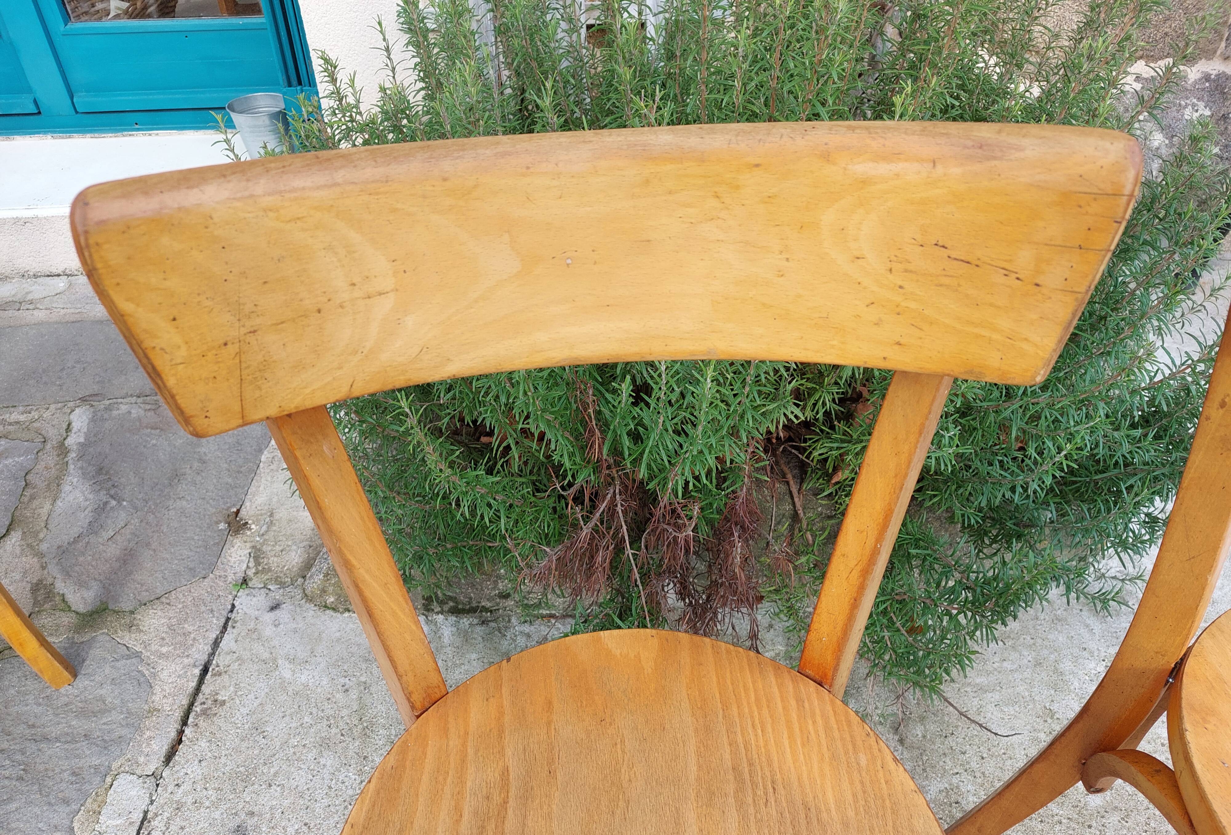 2 wooden bistro chairs, Baumann style