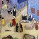 Huile sur toile « le marché au village »