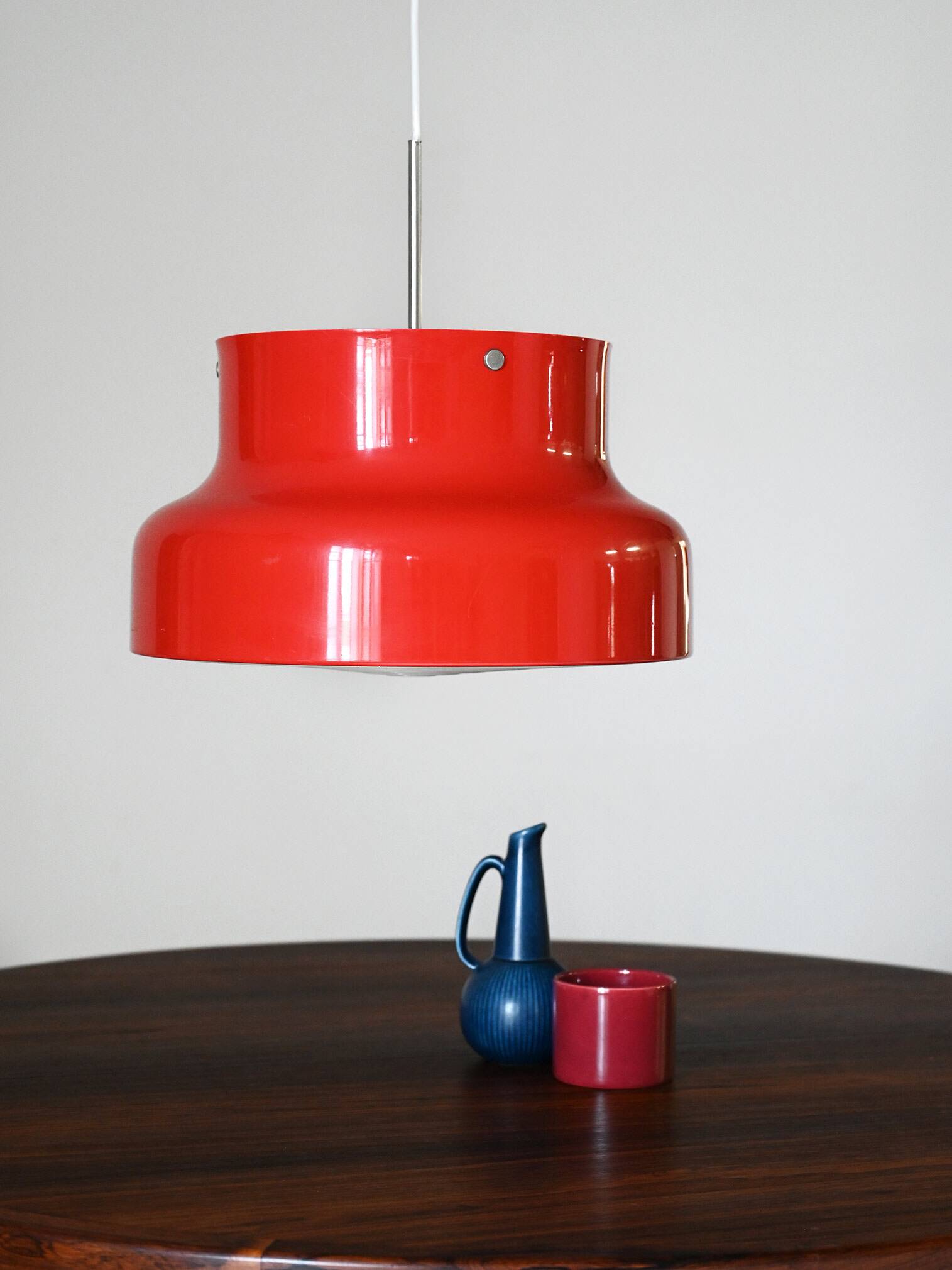 Red "Bumling" pendant lamp by Anders Pehrson