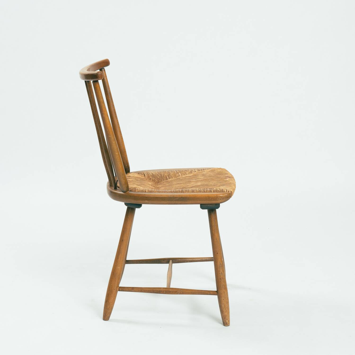 Wsk chair by Arno Lambrecht, 1950s in straw wicker and beech